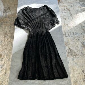 Black dress from Anthropologie